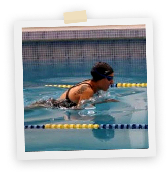 Luego del trasplante, entrenando en el deporte que la ayudó a salir adelante.